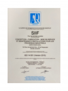 Certification SiiF 14 001