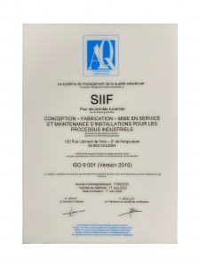 Certification SiiF 9 001